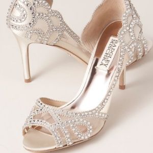 SOLD Badgley Mischka Marla Peep-Toe Heels